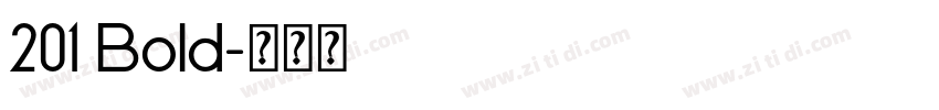201 Bold字体转换